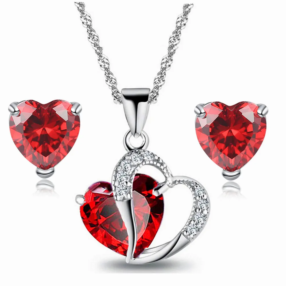

2018 new suit ladies necklace earrings fashion personality high quality jewelry gifts