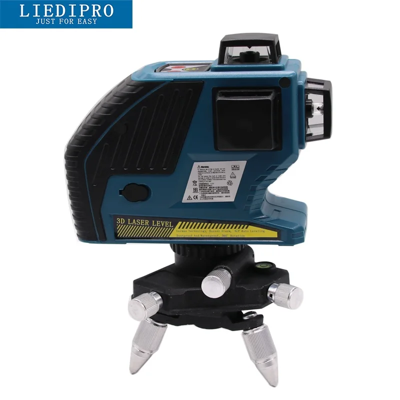 12 Line 3D Laser Level Self-Leveling 360 Cross Line Laser Horizontal & Vertical Red Beam Level Laser Tools Outdoor Available
