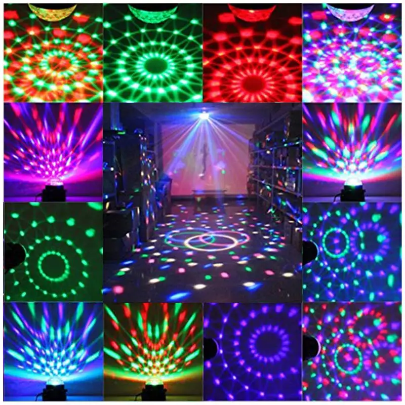 Bola de Discoteca Ativado por Som Luz de Palco Bar de Dança de Casamento Mini Moving Head Lamp Rbg dj Strobe Light Par Home Mostrar Partido Lâmpada Led 2 High Quality Luzes e Iluminação