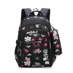 Детские школьные рюкзаки для девочек нейлон принцессы школьная сумка Водонепроницаемый детский Ранец школьный mochila escolar печати рюкзак