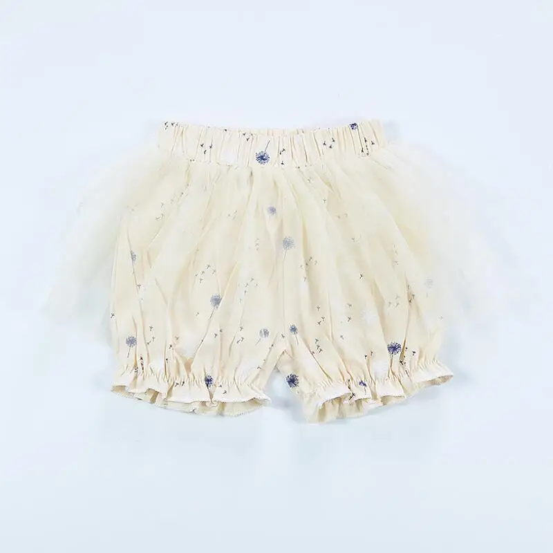 yellow girls shorts Летние шорты принцессы для девочек, шорты с цветочным принтом для маленьких девочек, шорты для малышей, детские брюки, детская одежда, шорты для девочек - Цвет: yellow girls shorts