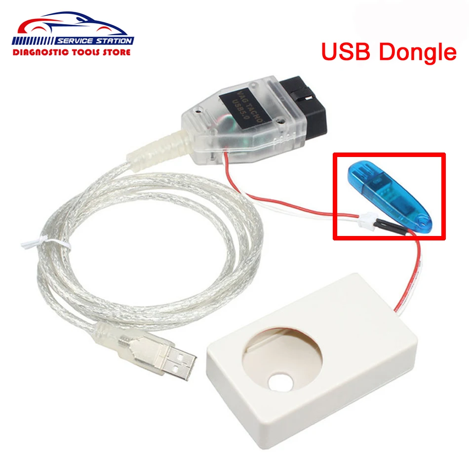 

Promotion! VAG TACHO USB V5.0 with USB Dongle Vagtacho USB Version V 5.0 for NEC MCU 24C32/24C64