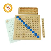 

Montessori Wooden Teaching Aids Math 1 - 100 Consecutive Numbers Counting Board Plate Toy