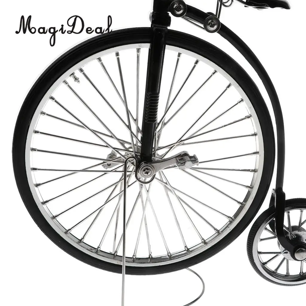 Retro 1:10 Alloy Miniature Diecast High Wheel Racing Bicycle Bike Model Collection Toy Dest Crafts Children Kids Toy