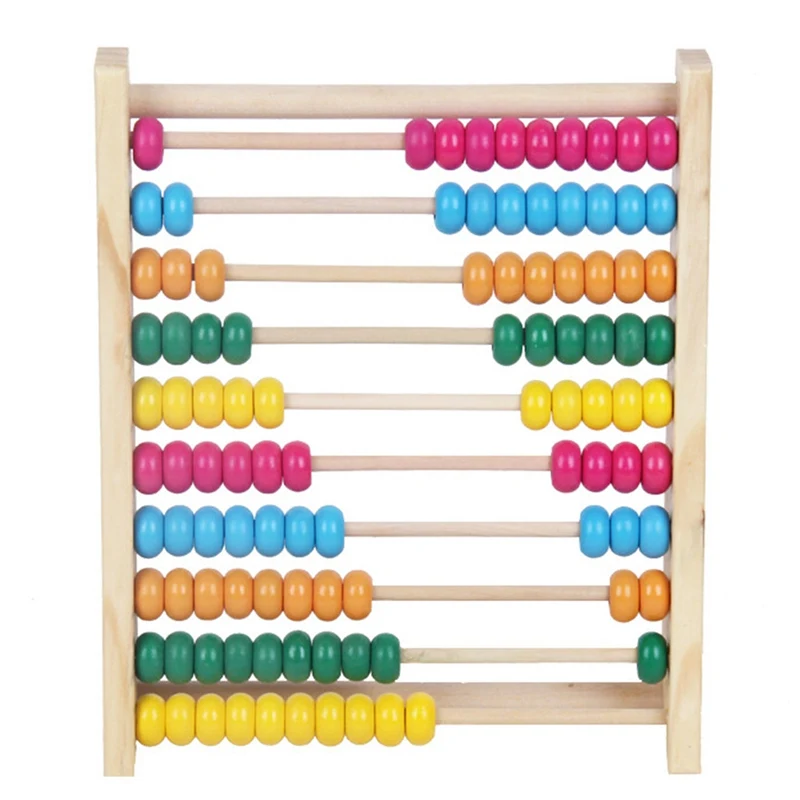 Деревянная стойка Abacus деревянная обучающая счетная игрушка с 100 бисером Математические Игрушки