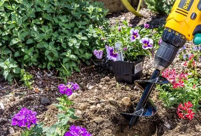 46*370mm Digging Drill Bit Electric Cordless Garden Planting DIY Auger Spiral