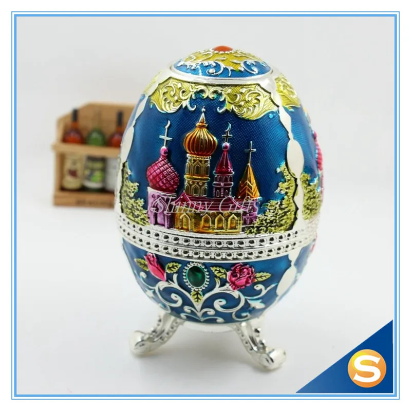 Hemoton Hand Painted Enameled Faberge Egg Style Retro Pop Up Toothpick Dispenser Toothpicks Case Storage Organizer Container Decoration for Kitchen