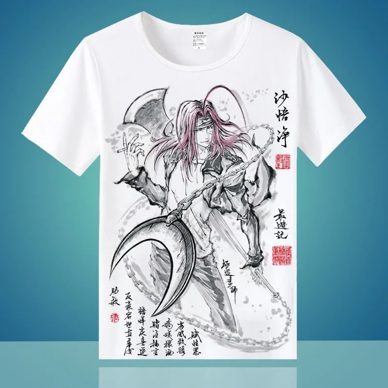 Повседневная футболка с аниме атака на Титанов 3 Touken Ranbu Online Saiyuki, мужские и женские футболки, модная футболка с коротким рукавом - Цвет: 19