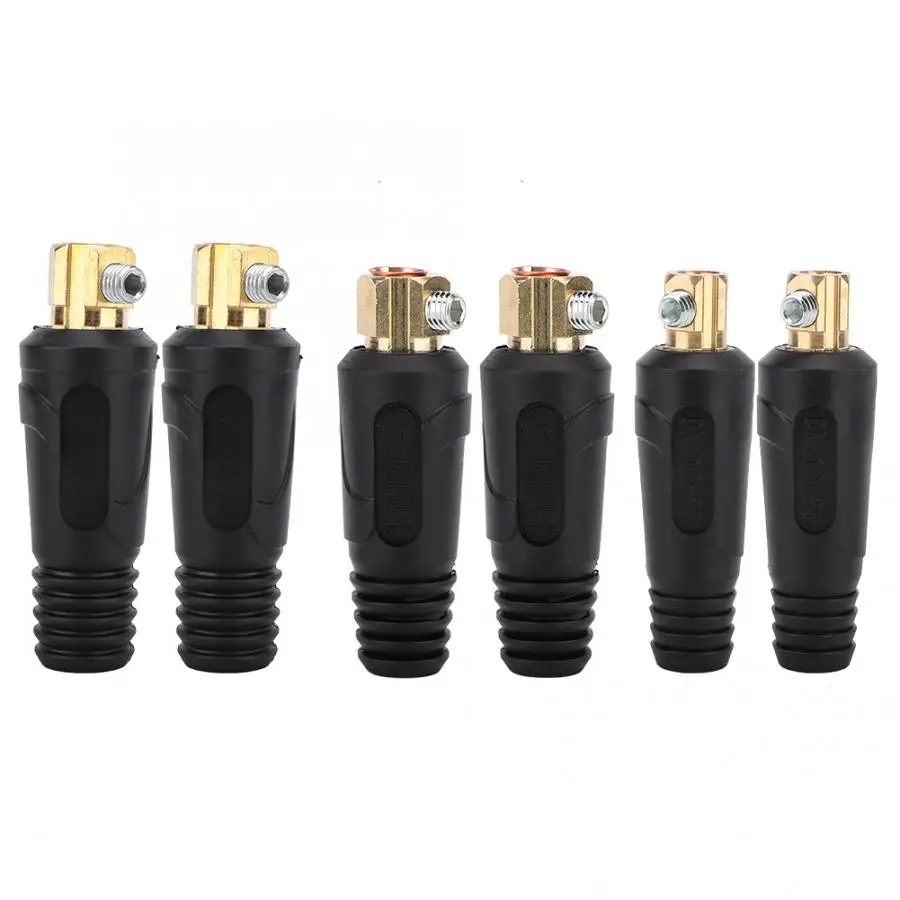 

2pcs 10-25/35-50/50-70 Copper Euro Style Welding Cable Quick Connector 200-400A DKJ Welding Wire Connecting Accessories konektor