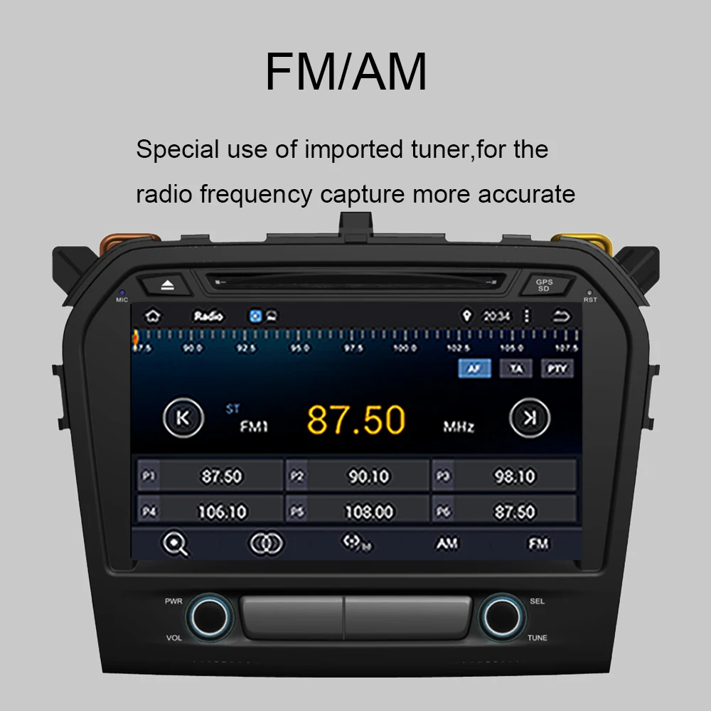 Clearance 9 Inch Android 9.0 Octa Core 4GB RAM Car Radio Stereo with Multimedia Player For Suzuki Grand Vitara 2015-2019Car GPS Navigation 5