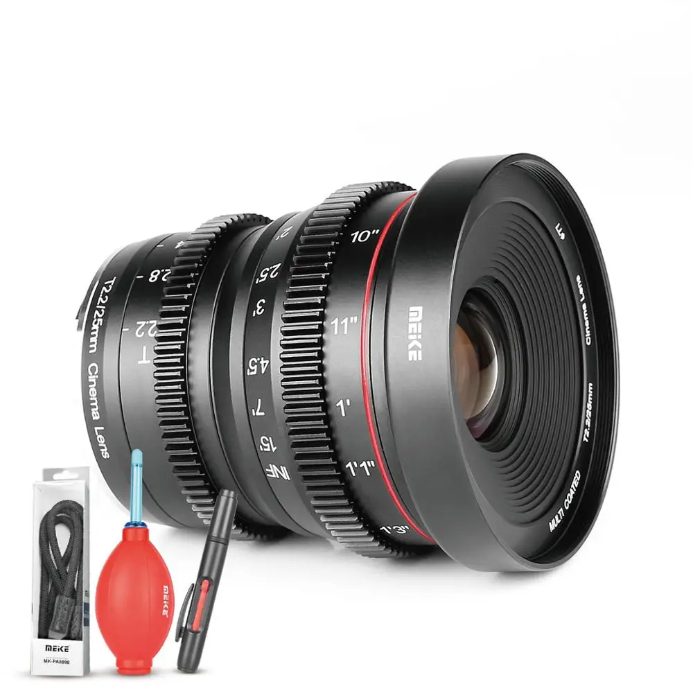 

Meike 25mm T2.2 Manual Focus Cinema Lens (MFT Mount) линзы vs yongnuo lens/Cinema Lens