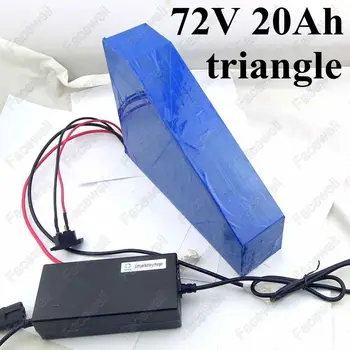

Brand cells Triangle style High power 72v 20Ah 3000W / 2000W 72v lithium battery pack E-bike battery 45A BMS + 3A charger