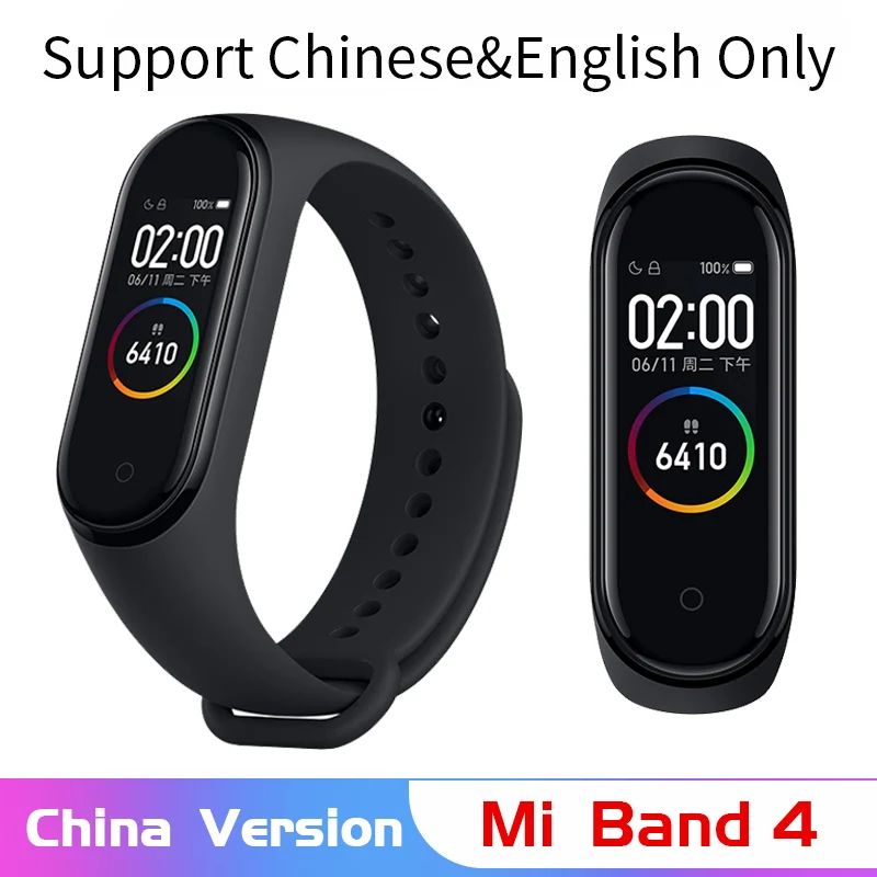 Оригинальная китайская версия Xiaomi mi Band 4 Smart mi band 4 браслет пульсометр фитнес 135 мАч OLed экран Bluetooth 5,0 Xiaomi mi jia