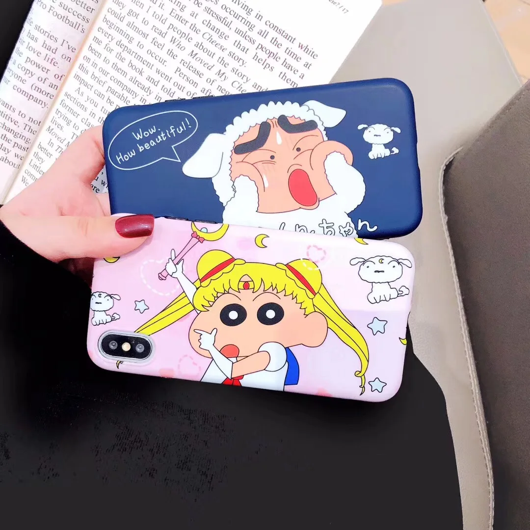 Милый мультяшный Забавный чехол Crayon Shin-Chan для iPhone Xs MAX Xr X 6 6s 7 8 plus задняя крышка