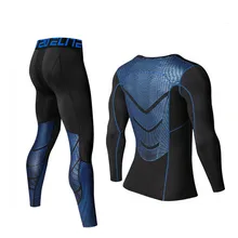 Для мужчин Pro быстросохнущие компрессионные кальсоны для фитнеса зима Gymming мужчины весна осень спортивные Леггинсы для бега тренировки термобелье наборы