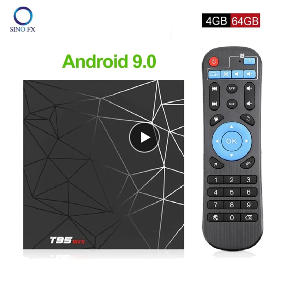 

T95 MAX Android 9.0 TV Box 4G 64G Allwinner H6 6K smart tv box