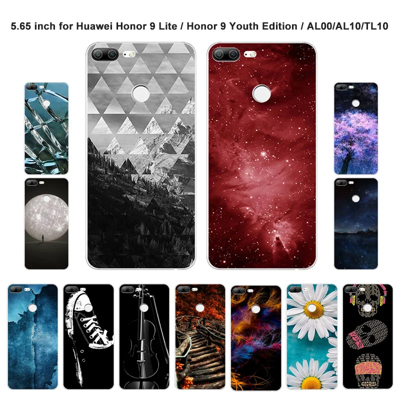 5 65 &quotдля Huawei Honor 9 Lite чехол для телефона Scape окрашенный Youth Edition AL00/AL10/TL10 Capa |