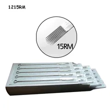 50 шт 15RM предварительно сделанные Одноразовые стерилизованные иглы для татуировки круглые Magnum иглы из нержавеющей стали для татуировок ручки татуировки