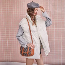 Winter Ladies Sleeveless Short Jackets 2018 Oversize Korea Casual Wuite Duck Warm Stand Collar Vest Down Coat