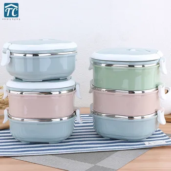 

Stainless Steel Square Lunch Box Anti-overflow Buckle Colorful Mixable Picnic School Dinnerware Food Container Storage Bento