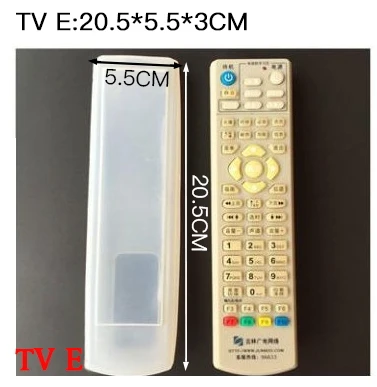 Силиконовый чехол для телевизора с пультом дистанционного управления, чехол для видео Mi Apple AC Air Condition, чехол для хранения для защиты от пыли, защита от пыли, водонепроницаемый - Цвет: TV E 20CM