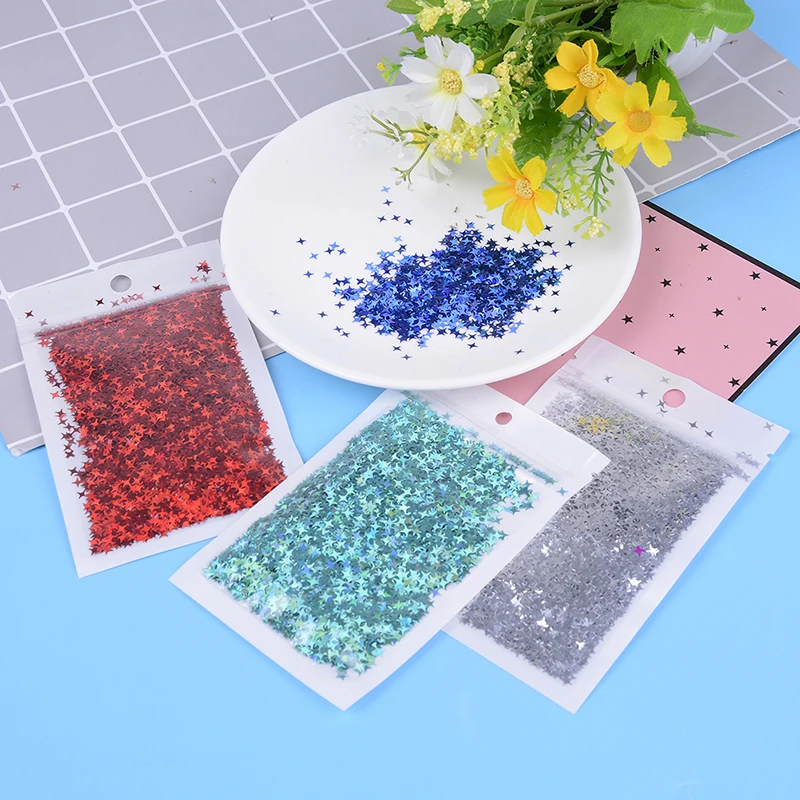 

1pcs Addition Slime Diy Crystal Slime Supplies Ultra-thin Slices Nails Art Tips Box Accessories Decoration Toys for Kids Model E