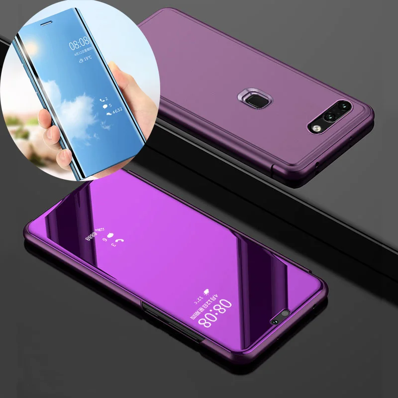 

Luxury Smart View Case for Xiaomi Mi 8 Lite Mi 8 Pro SE Mi A2 Lite A1 Mix 3 Redmi 6 6A S2 Back Cover Mirror Pocophone F1 Max 3