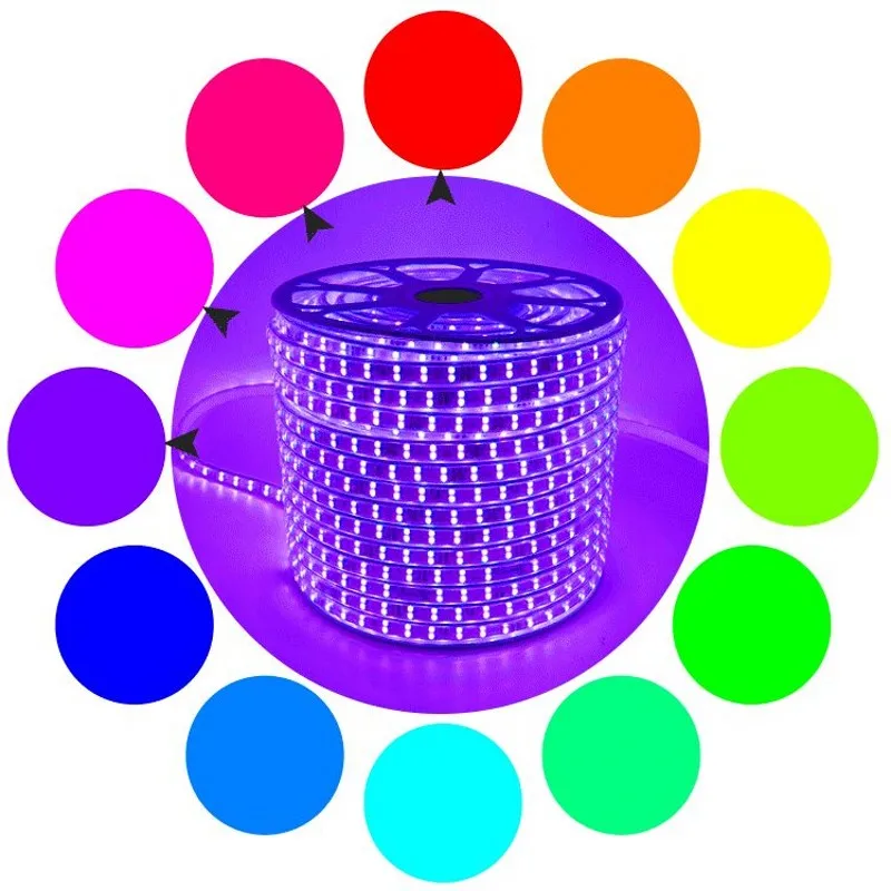 Двухрядная Светодиодная лента 120 светодиодов/м 220 В 240 в RGB теплый белый/RGB 1 м 5 10 15 20