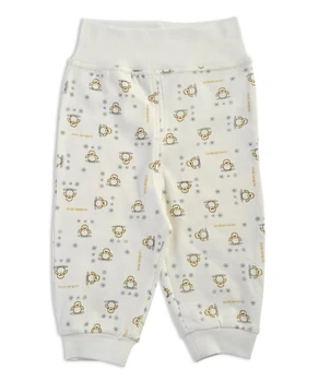 

0-12 Months Baby Pant Trousers High-Waisted Pant Newborn Infant Baby Bottom Wear in 100% Cotton
