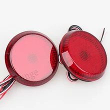 Buy 2Pcs Car LED Tail Rear Bumper Reflector Lights Round Brake Stop Light for Nissan/Qashqai/Trail/Toyota/Corolla Warning Lamp Free Shipping