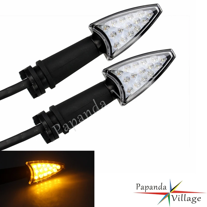 

Black Motorcycle LED Turn Signal Indicator Winker Lamp Amber Flash Light for Yamaha Fazer XJ6 YBR 125 250 YZF R1 R6 FZ1 FZ6