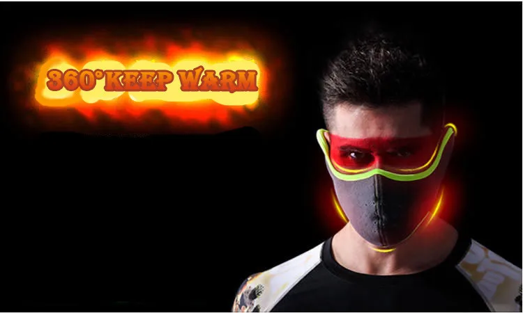 Outdoor Sports Ear Protection Half Face Winter Keep Warm Velcro Mask Ski Motorcycle Bike Cold Protection Face Mask Multicolor 1