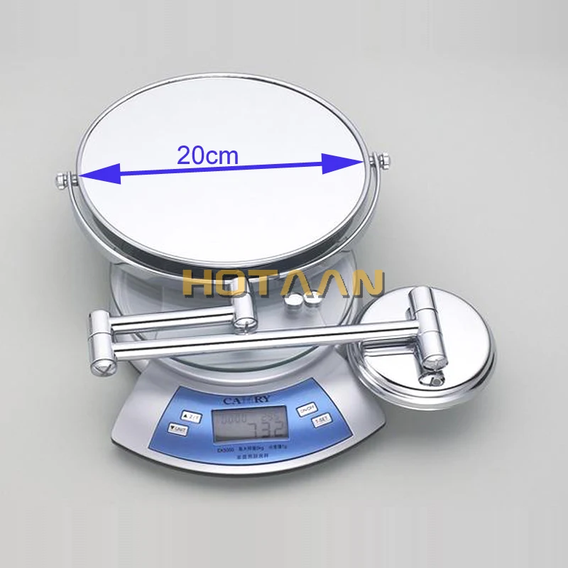 Бесплатная доставка 8 "двойной Макияж зеркало 1:1 и 1:3 Лупа Медь косметический Ванная комната double faced Для ванной зеркало, YT-9102-A