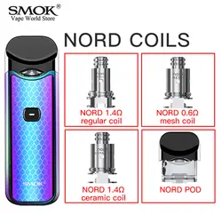 Vapesmok Nord Pod vaporisateur комплект для катушки Cigarro Eletrônico Vaporizador Pod катушка для вейпинга для Nord VS NOVO S8066