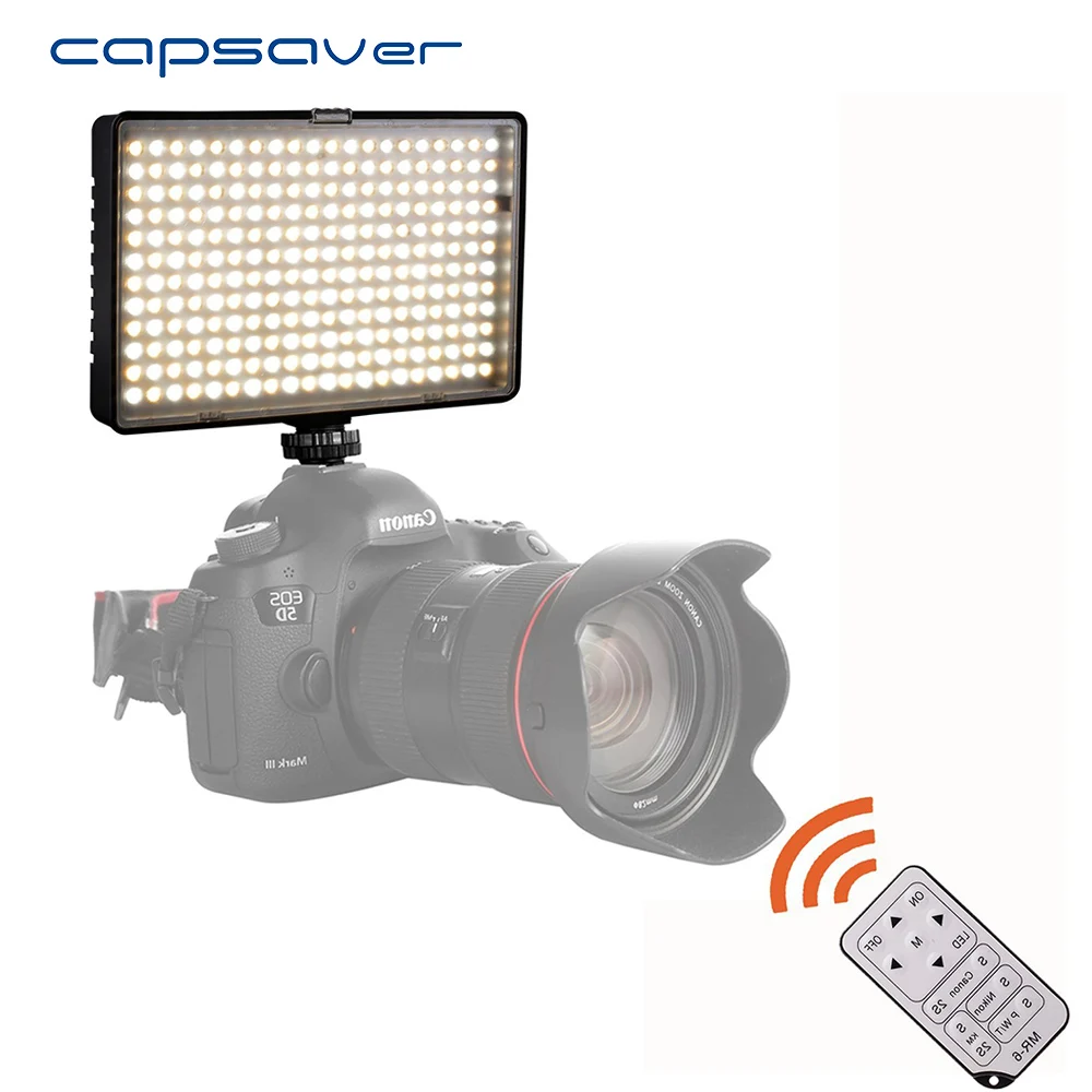 

capsaver TL-240AS LED Video Light Photography Lighting Handheld Studio Light Lamp with Remote Control Bi-color 3200K-5600K CRI93