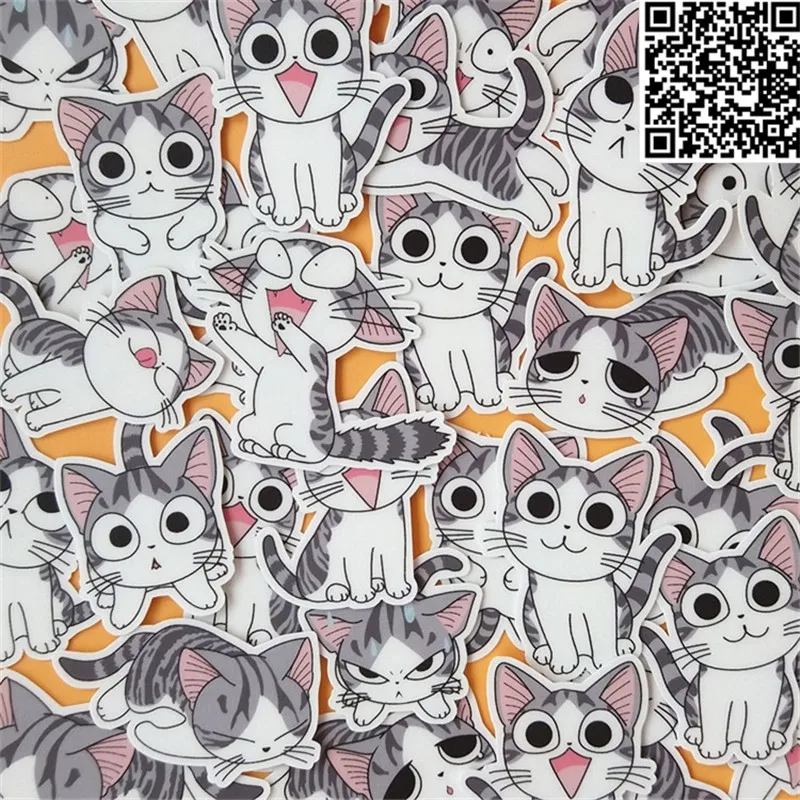 32 قطعة هريرة التعبير ملصقا للأمتعة لوح التزلج الهاتف المحمول موتو دراجة جدار الغيتار/إيسون ملصقات/DIY سكرابوكينغ