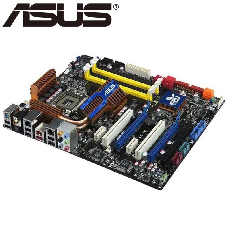 Настольная Материнская плата Asus P5Q E P45 Socket LGA 775 для Core 2 Duo Quad DDR2 16G UEFI ATX BIOS