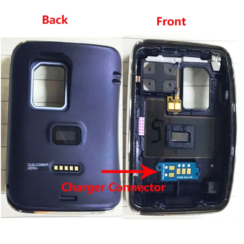 Для Samsung Gear S R750 задний корпус с разъемом зарядного устройства Пластиковая Задняя