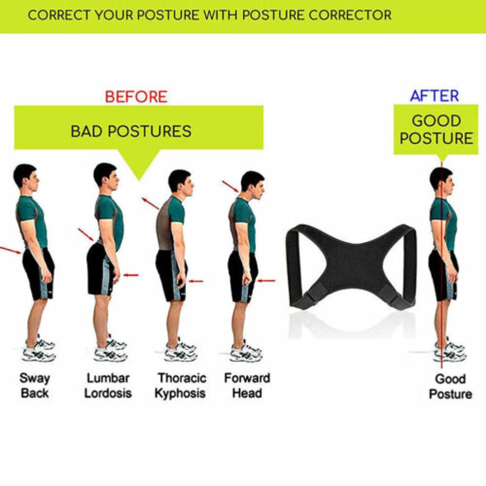 Мужской женский пояс для коррекции осанки на плечо корректирующий бандаж терапия новое поступление