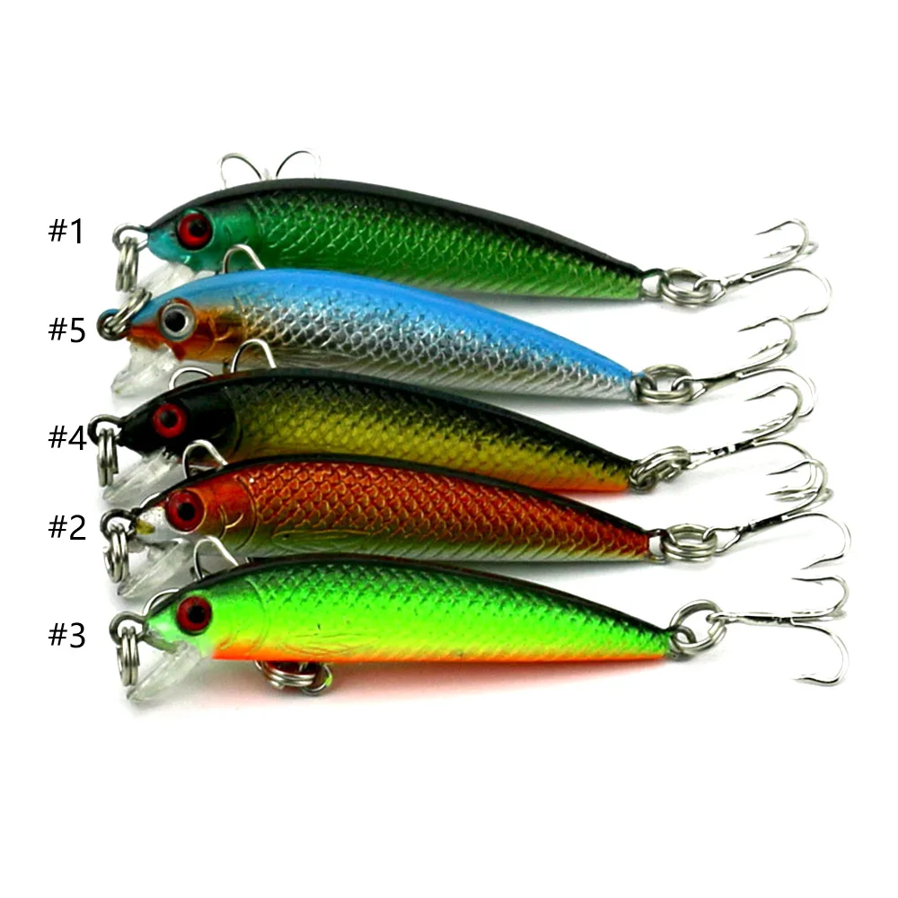 50Pcs/Lot Minnow Artificial Bait For Sea Fishing Wobblers Lifelike