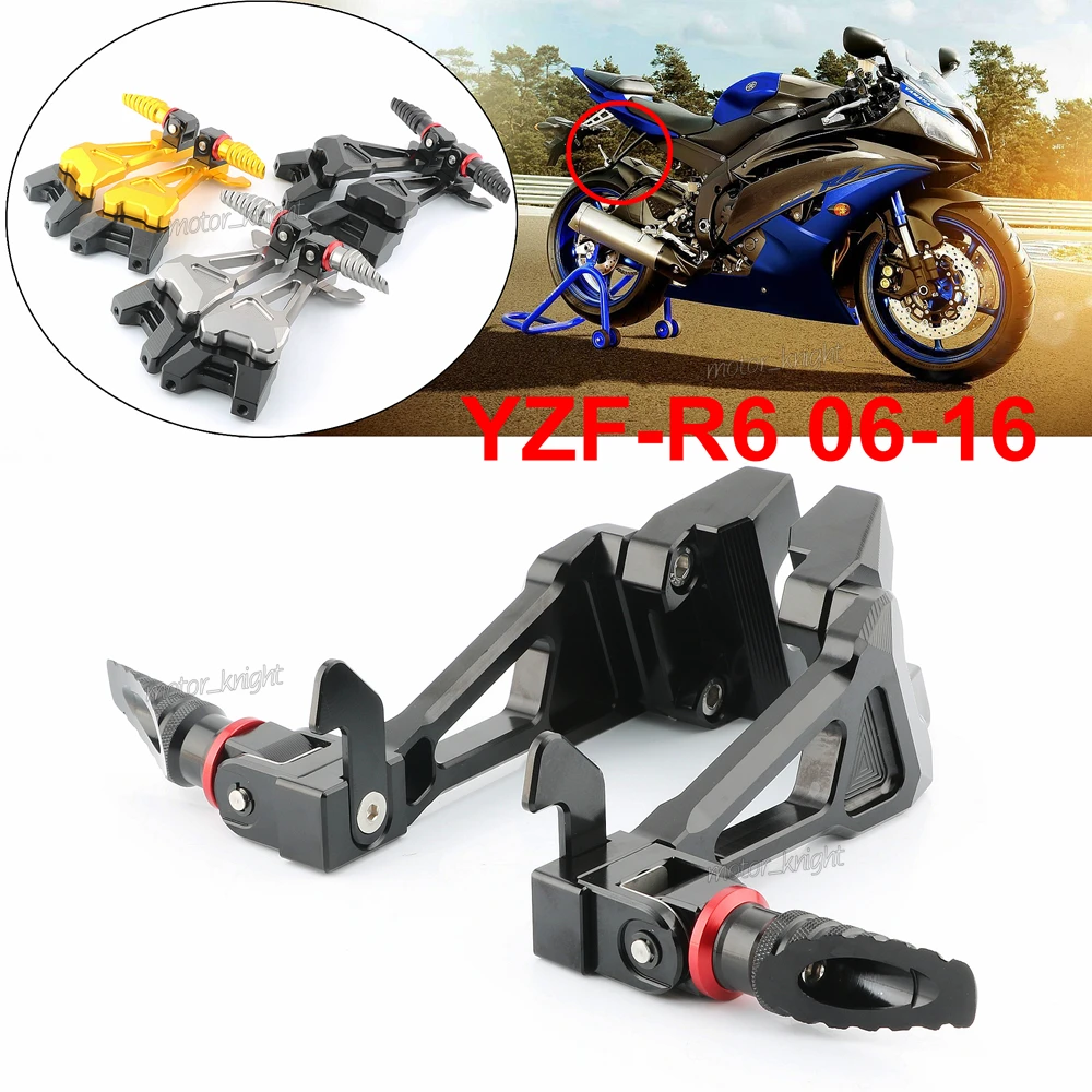 Motorcycle CNC Rear set Footrest Rearsets With Bracket For Yamaha YZF