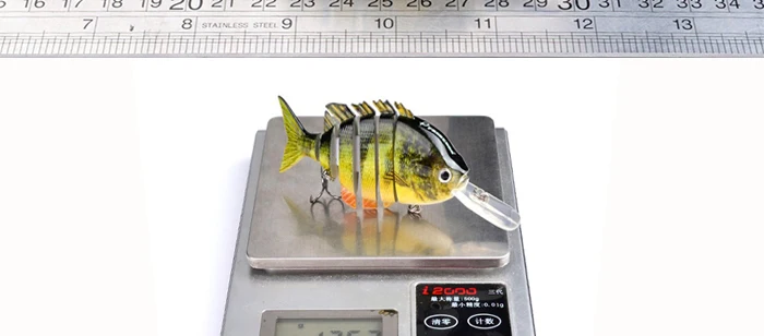Fishing Lures Jointed Bionic 6 Segments 10cm 13.6g Artificial Lures Perch Walleye Pike Sunfish Hard Bait Fishing Tackle  (5)