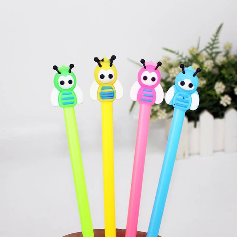 

4 Pcs/set Kawaii Colorful Insect Little Bees Gel Pens Gift Stationery School Office Supply 0.5mm Neutral Pens for Students