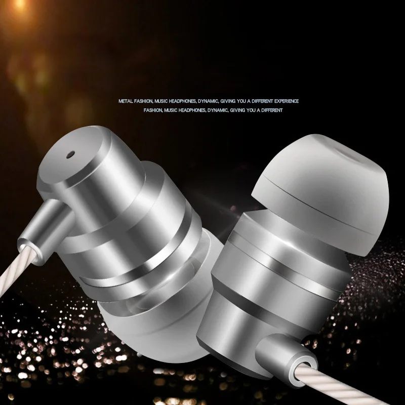 Earphones with microphone,Metal earphone,sport headphone, Mobile phone music headset, Sound quality is clear and stable, earbud.