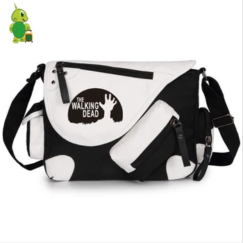 

Hot The Walking Dead Messenger Bag Canvas Shoulder Bag for Teenagers Students Book Bag Women Men Crossbody Travel Bags