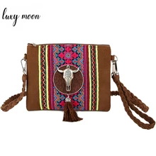 

Ethnic Style Canvas Messenger Bags Handmade Embroidery Small Shoulder Bags For Women Bohemia Female Purse Fashion Design Bolso