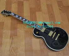 free shipping music instrument new electric guitar with golden hardware and rosewood fingerboard in black +foam box F-1071