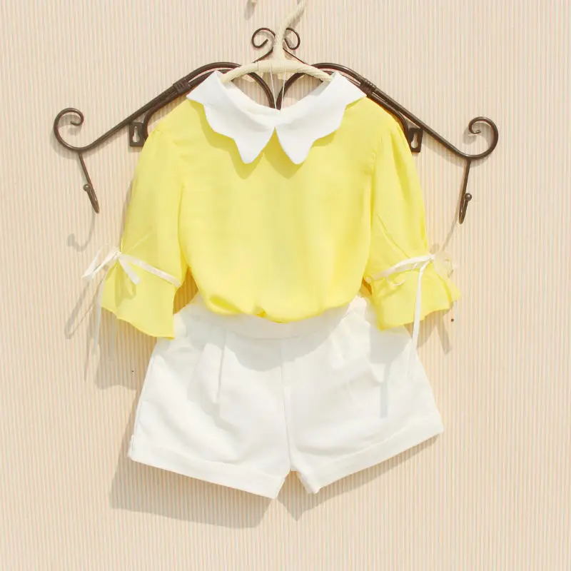 Коллекция года, летняя школьная блузка для маленьких девочек, рубашка белый топ для девочек, блузки, рубашки для детей, blusa, детская одежда, JW4688-3
