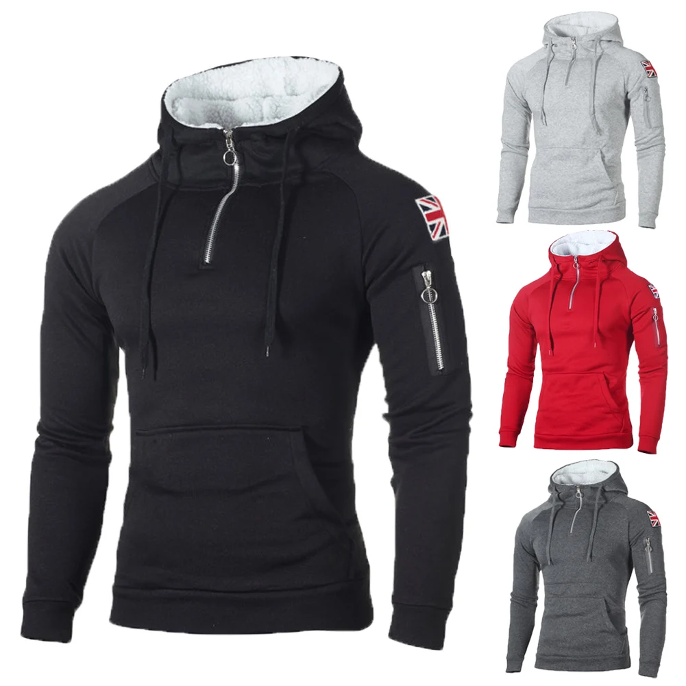 2019 Thefound New Men's Hoodie Sweatshirt Padded Fleece