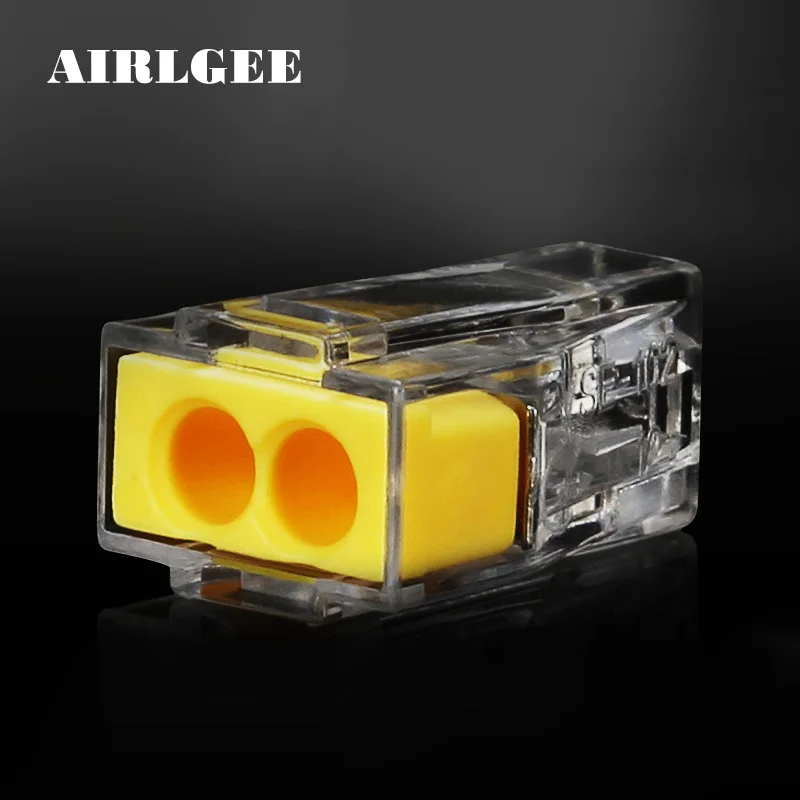

10 pcs PCT-102 Push Wire Connector Junction Box 2 Pin Conductor Terminal
